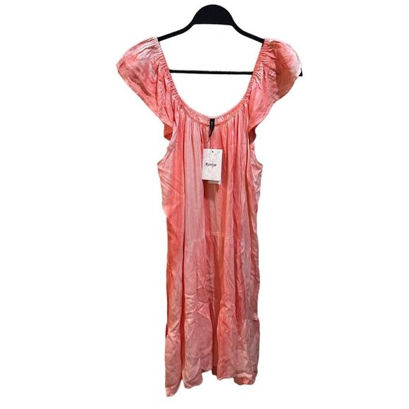 Raviya Womens Size S Coral Orange Tiered Dress Swimsuit Cover-Up NWT - Picture 4 of 9
